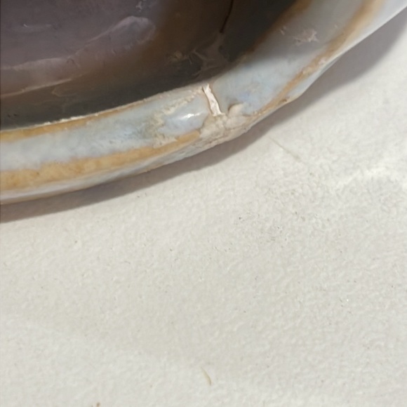 Big Glazed Ceramic blue Owl Figurine Statue Tea light Candle Holder 6 SEE - Picture 4 of 7